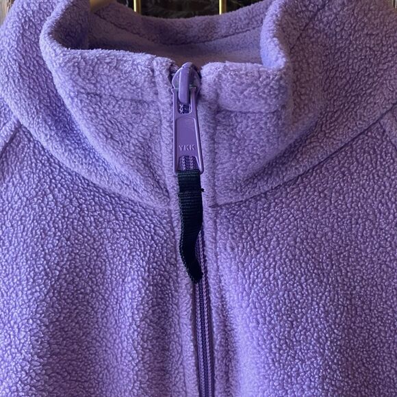 Columbia Sportswear Fleece Women's Sz L Purple Full Zip Logo Gorpcore Mock Neck - Picture 5 of 13